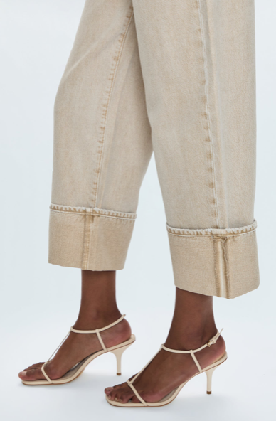 Ryder High Rise Cuffed Jean Oat