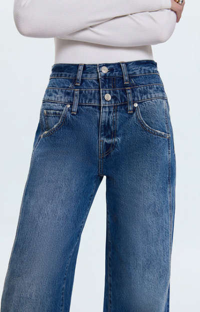 Caleb High Rise Stacked Waist Jean Echo