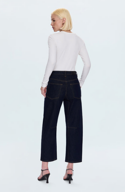 Beau Seamed Crescent Raw Jean Nightfall