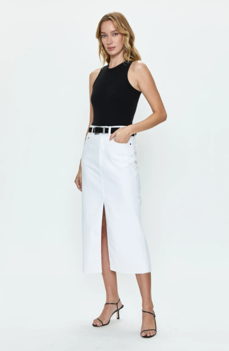 Alice Midi Skirt White