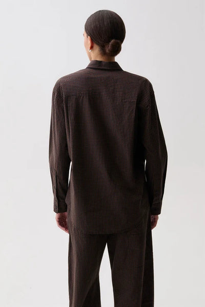 Mila Button Down Wrap Top Hot Toddy