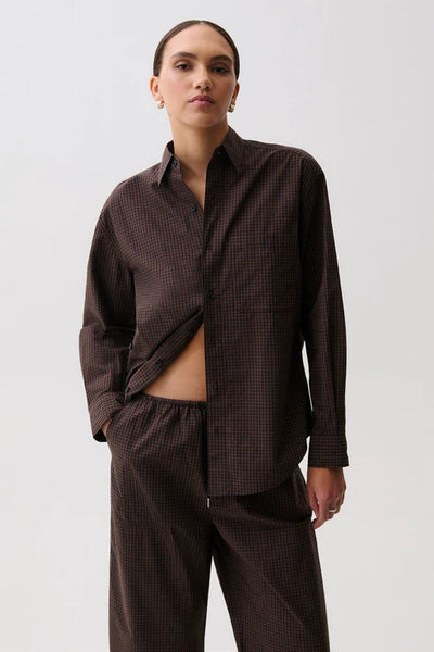 Mila Button Down Wrap Top Hot Toddy