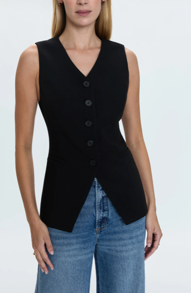 Lila Fitted Vest Black