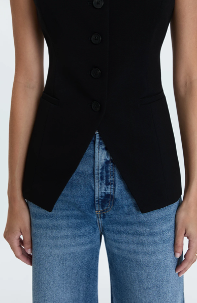 Lila Fitted Vest Black