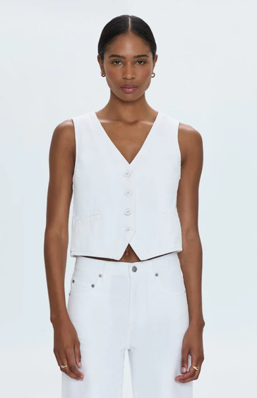 Vero Vest Cropped Vest White XS