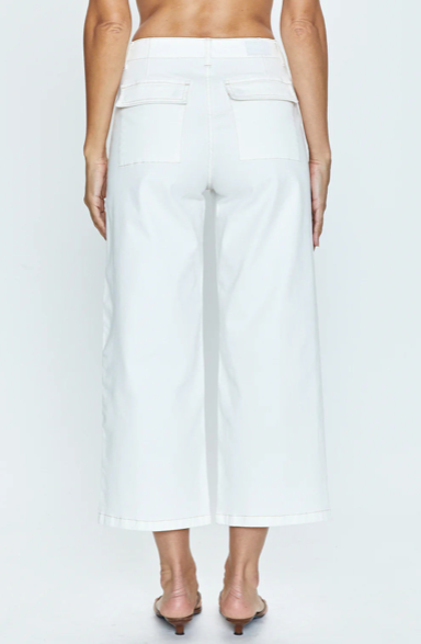 Sophia Wide Leg Utility in Le Blanc