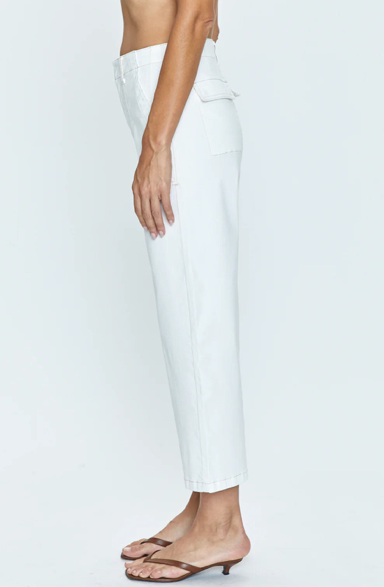 Sophia Wide Leg Utility in Le Blanc