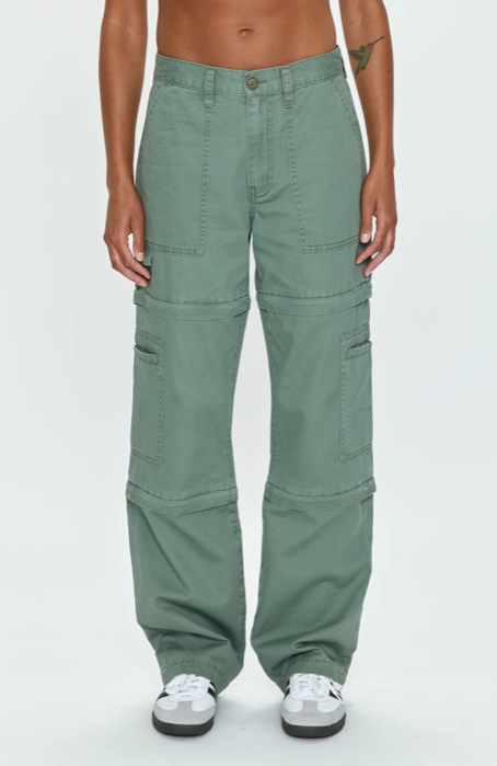 Aiden Mid Rise Zip Off Cargo Calvary Olive
