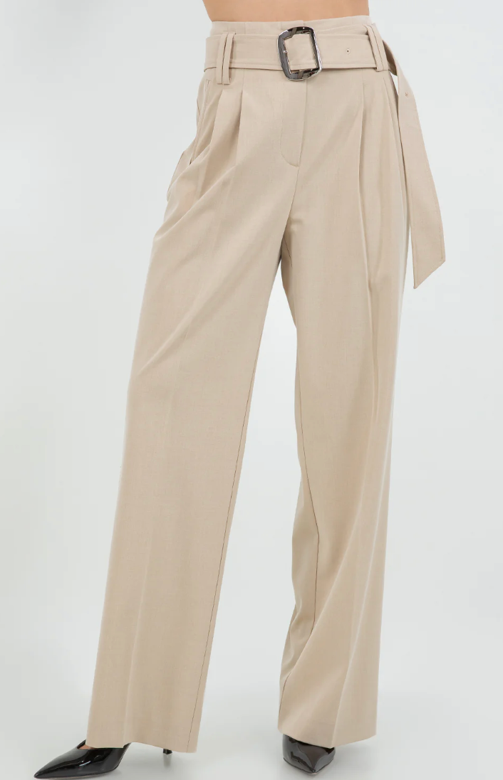 Straight Trousers Tan