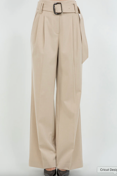 Straight Trousers Tan