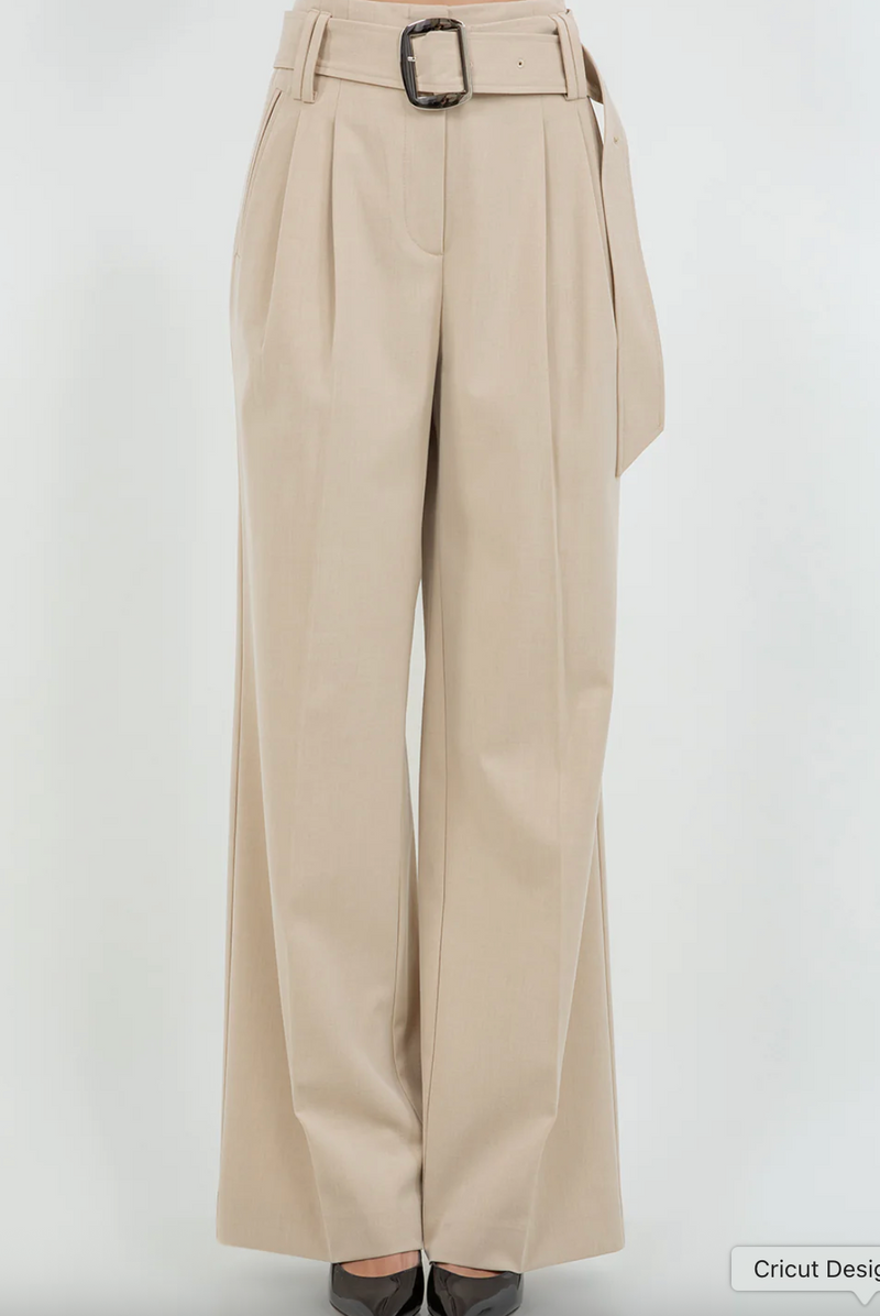 Straight Trousers Tan