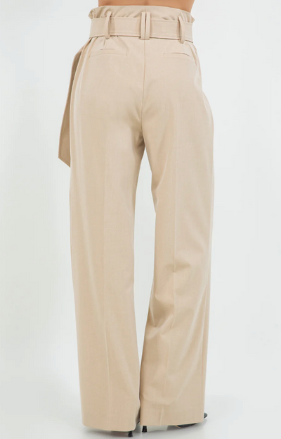 Straight Trousers Tan