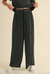 Michelle Elastic Band Waist Pants Black