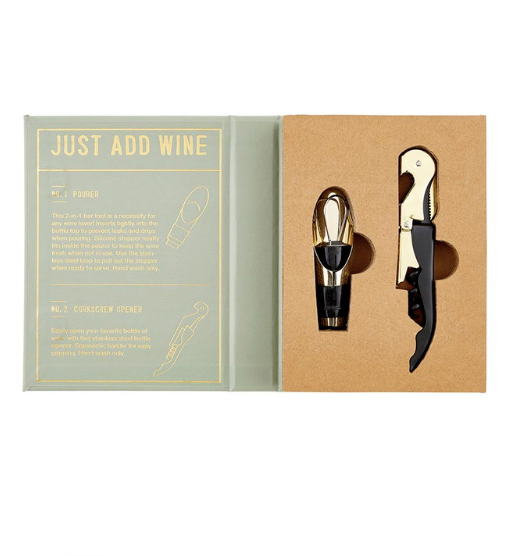 Wine Serving Set Book Box Just Add Wine