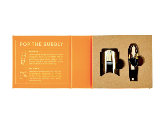 Champagne Stopper Pourer Book Box But First Prosecco