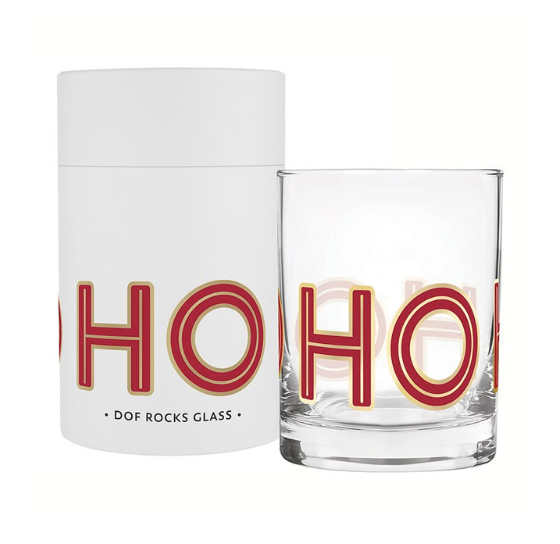 DOF Rocks Glass Ho Ho Ho