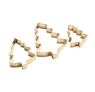 Gold Cookie Cutter Set Tree