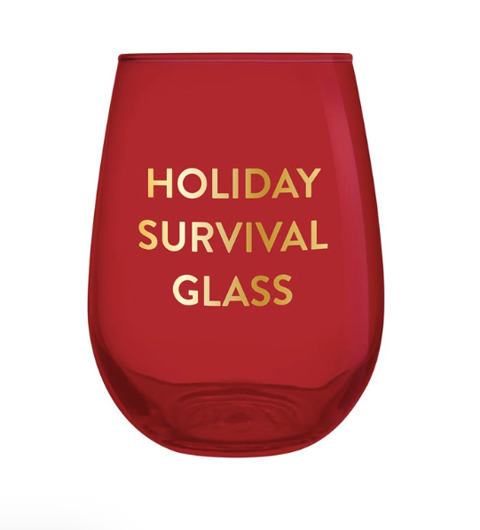 Wine Glass Holiday Survival Glass