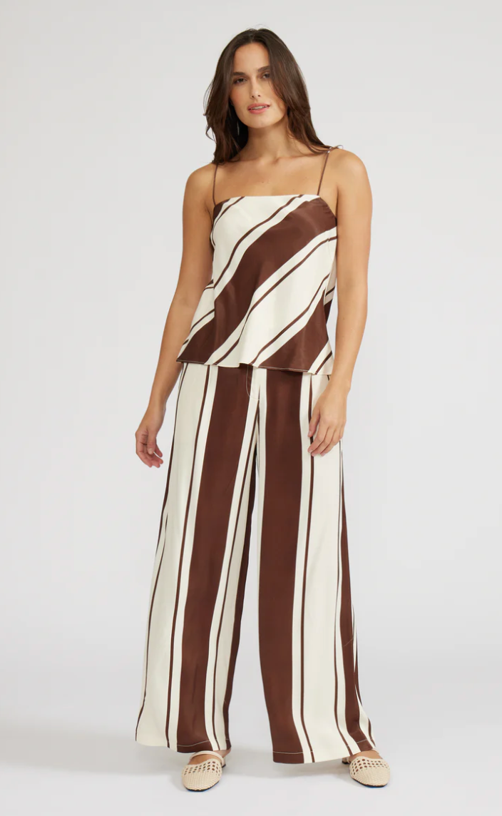 Maisy Pant Brown Cream