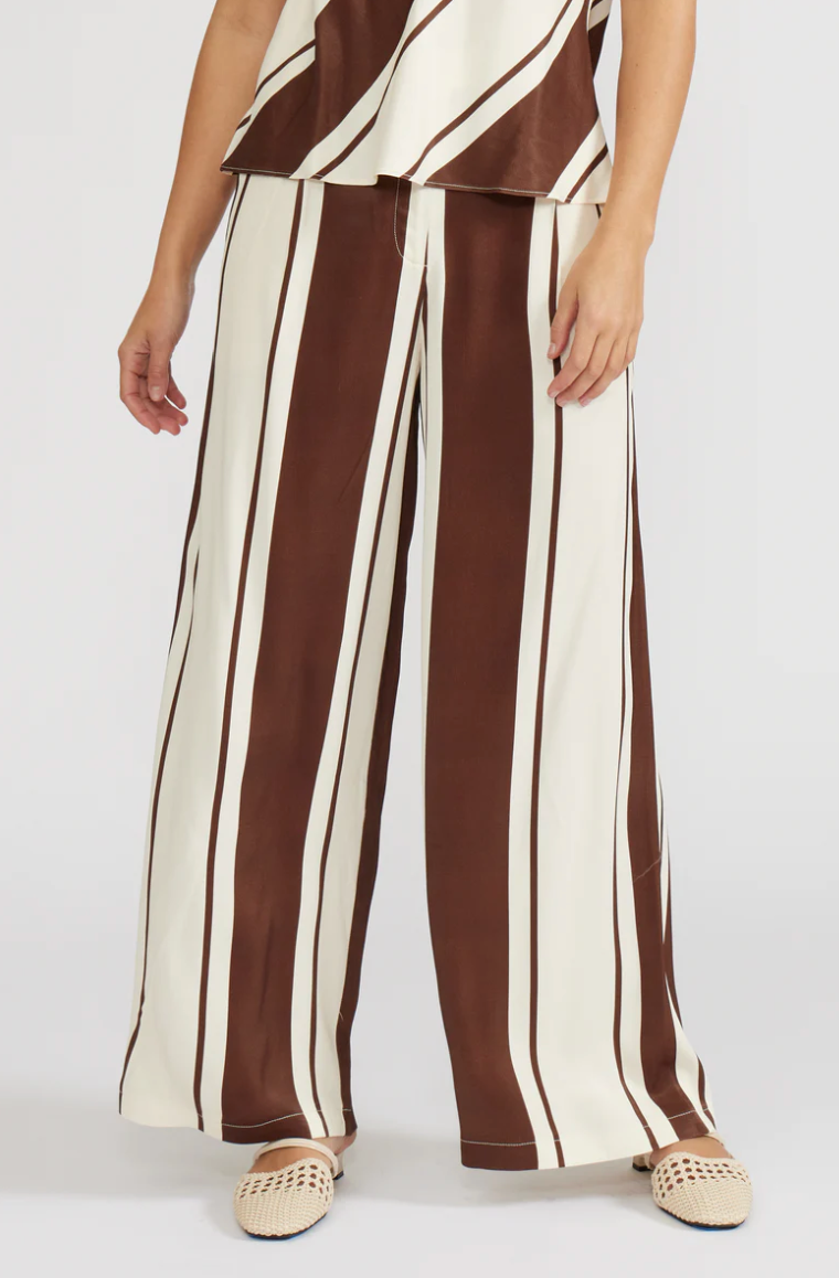 Maisy Pant Brown Cream