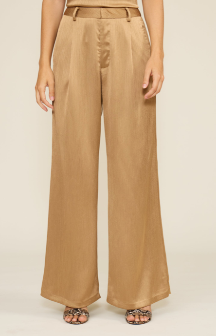 Robbie Satin Pant Taupe