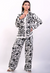Luna Set Pant and Shirt Ivory Black
