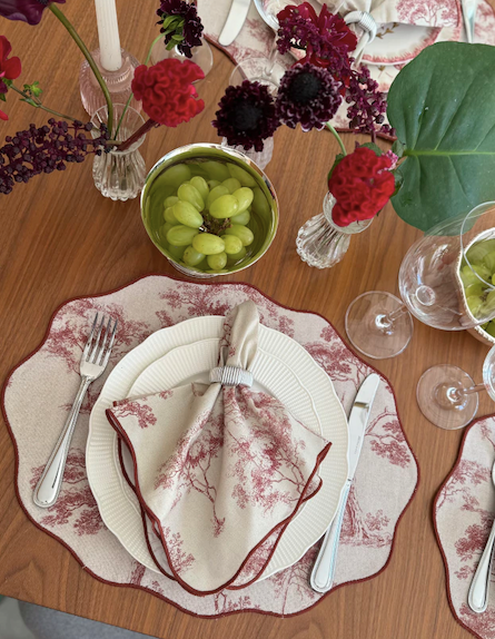 Napkin Forest Burgundy