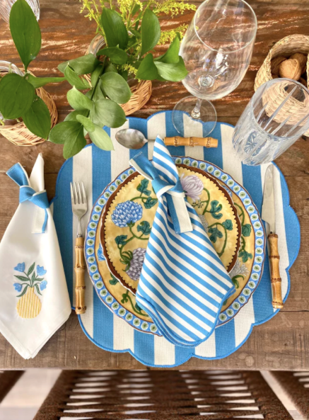 Napkin Stripe Blue