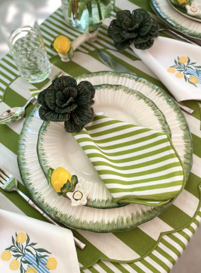 Napkin Stripe Green