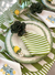 Napkin Stripe Green