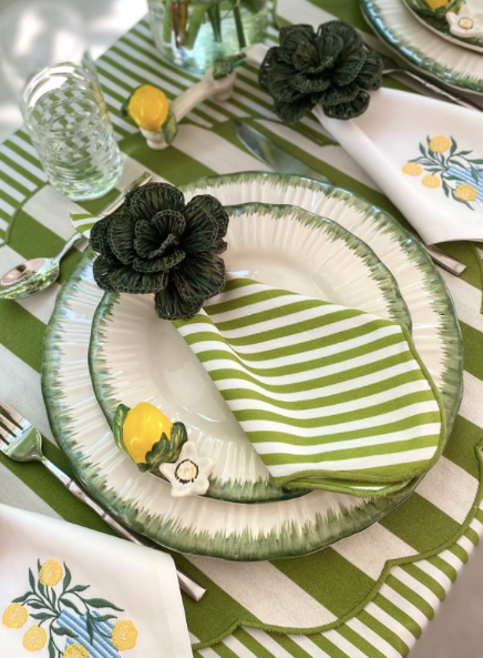 Napkin Stripe Green