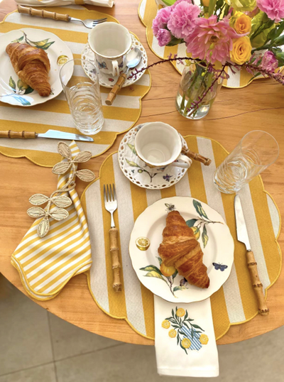 Napkin Stripe Yellow
