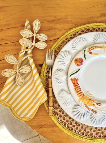 Napkin Stripe Yellow