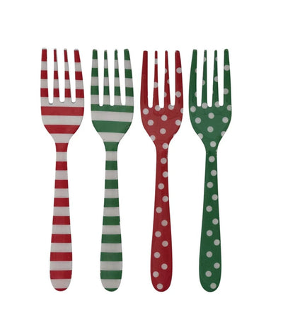 Fork with Christmas Prints