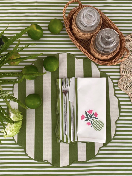 Placemat Luna Stripe Green