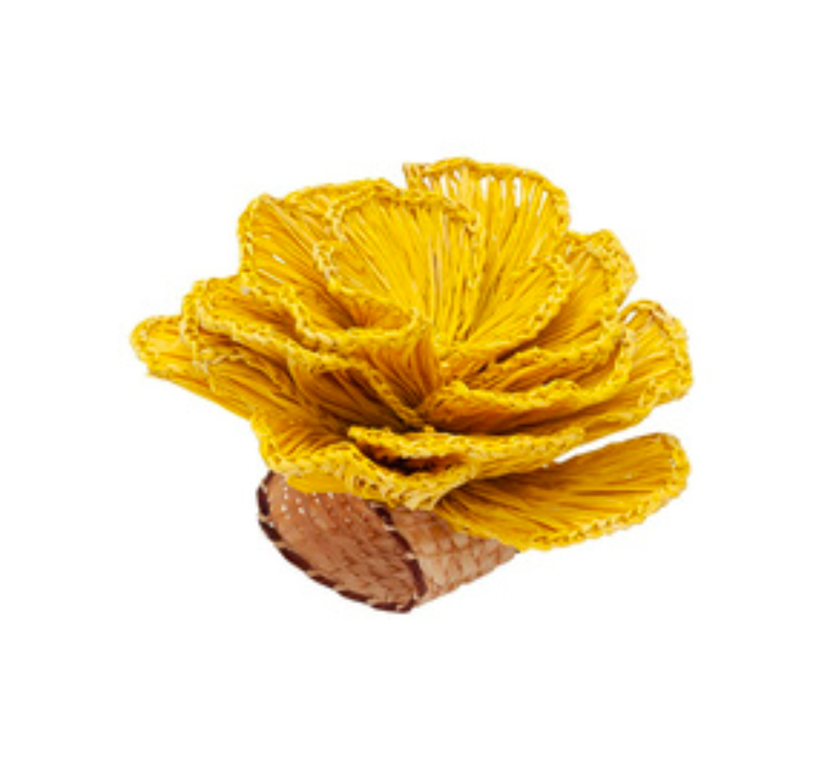 Napkin Ring Flower Yellow