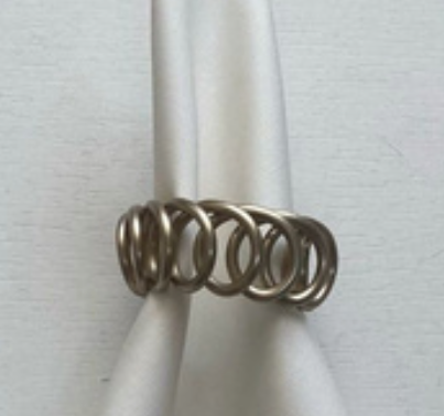 Napkin Ring Metal Beige
