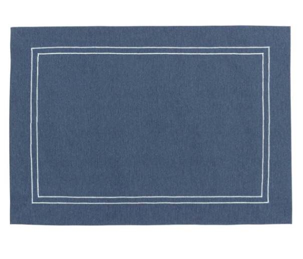 Placemat Rectangular Jeans White