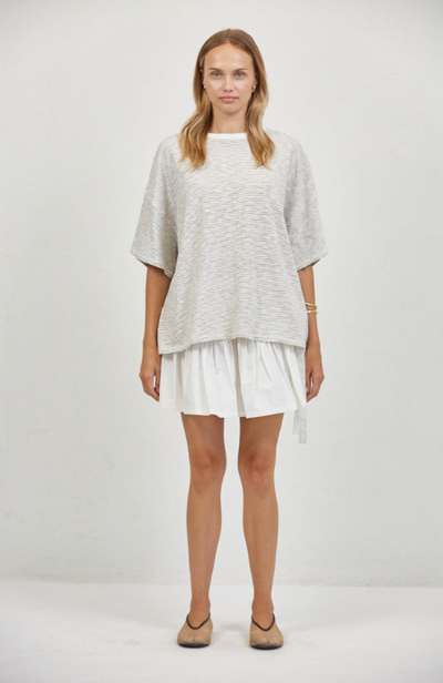 Camden Sweater Top Black White