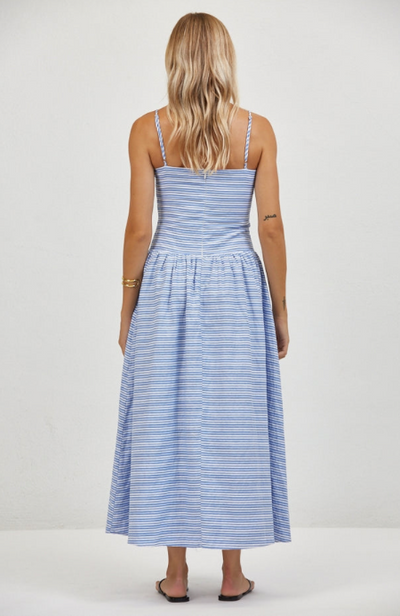 Aster Striped Dress Blue