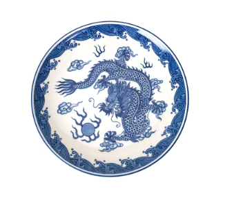 Ryu Dragon Porcelain Round Dinner Plate