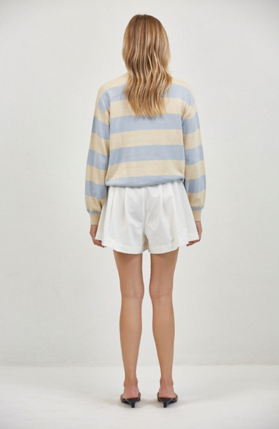 Francine Striped Sweater Blue