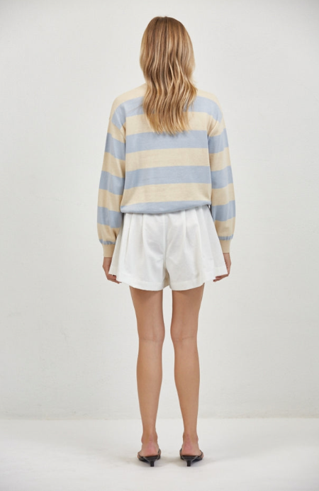 Francine Striped Sweater Blue