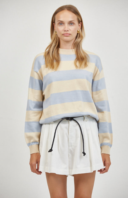 Francine Striped Sweater Blue