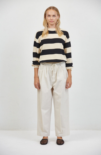 Francine Striped Sweater Black