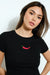 Chili Embroidered Tee Black