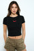 Chili Embroidered Tee Black