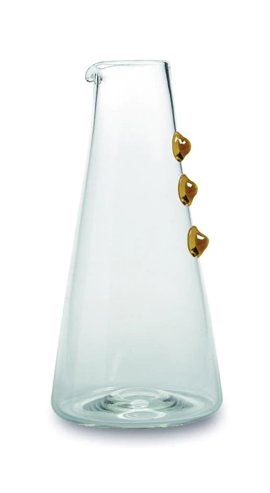 Petoni Carafe Transparent with Yellow Dots