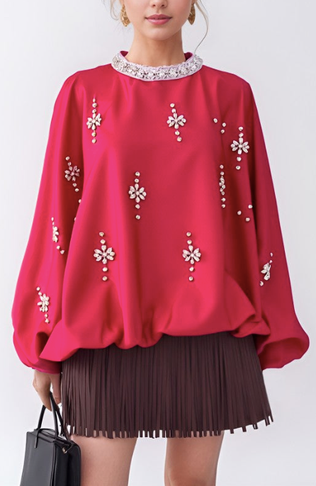 Mirta Blouse Red
