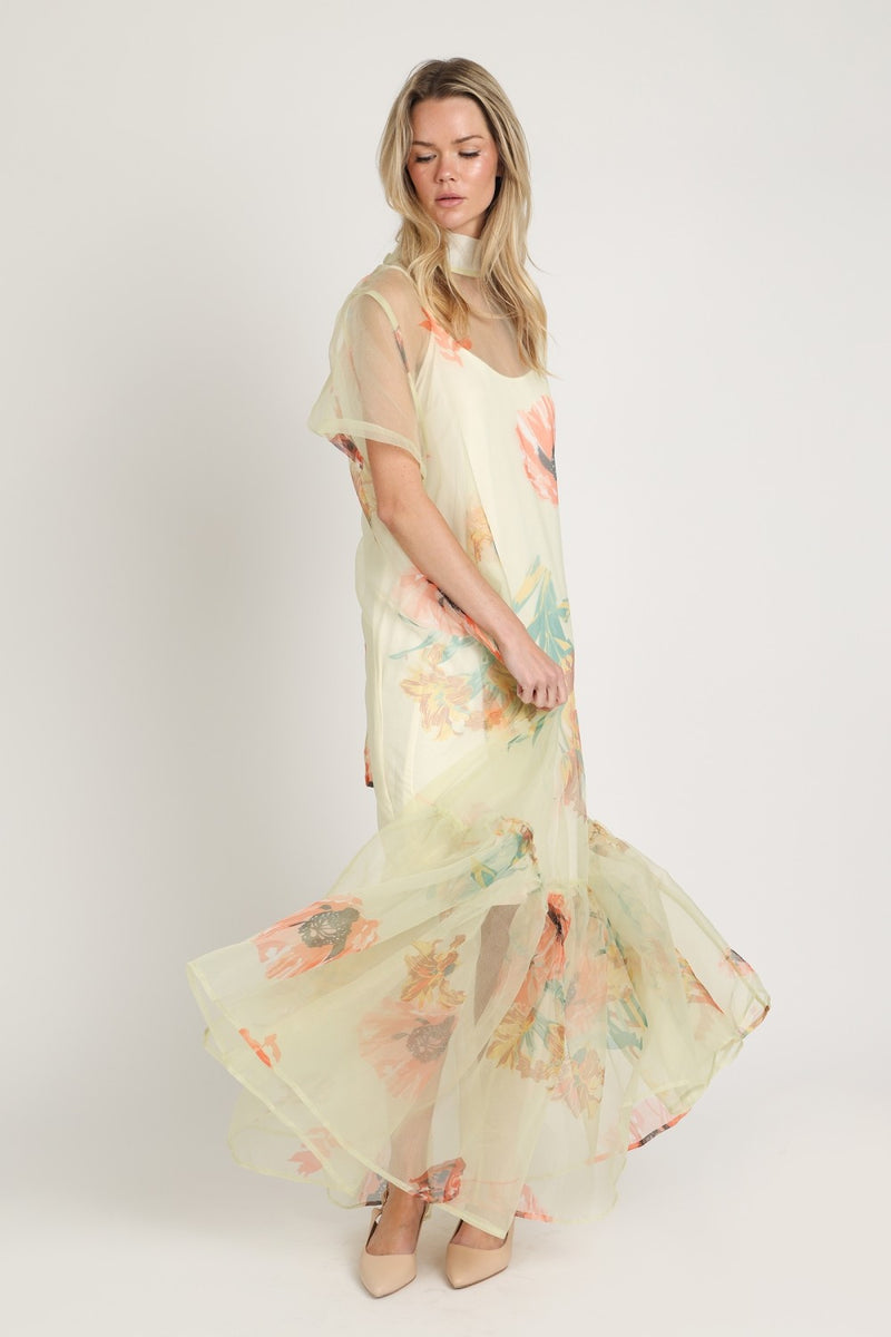 Denys Dress Botanical Print Yellow